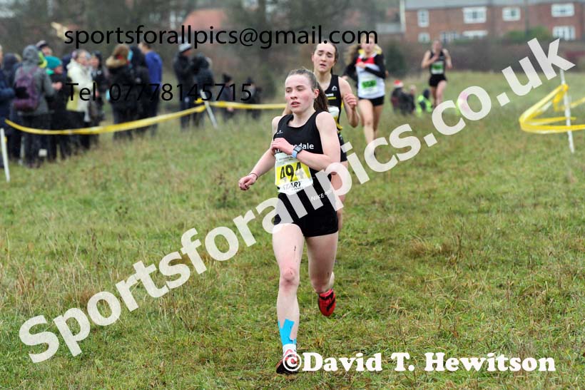Womens under-17s and under-20s, 2021 North Eastern Cross Country Championships, Sedgefield. Photo: David T. Hewitson/Sports for All Pics